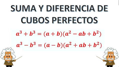 Suma Y Diferencia De Cubos Perfectos Factorizaci N Youtube