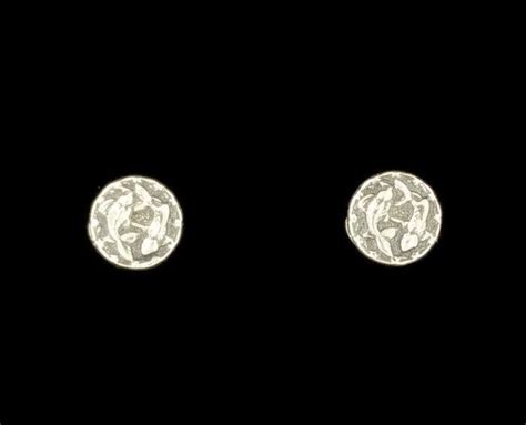 Sterling Silver Zodiac Stud Earrings Pisces Zodiac Stud Earrings