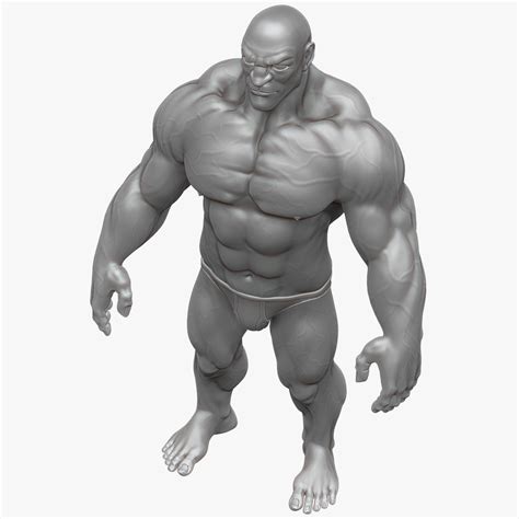 Sculpt Muscular Man Zbrush D Obj