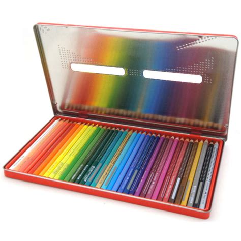 Lápis De Cor Grip Estojo Lata 36 Cores Ref 121036lt Faber castell