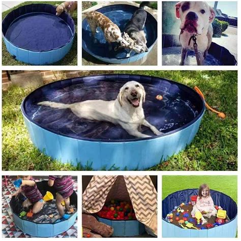 Piscina Para Cachorro Grande - Banheira para animais de estimação Cachorro grande Piscina dobrável ...