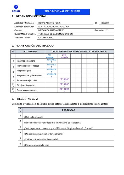 Entregable De Tecnicas De La Comunicacion Informaci N General