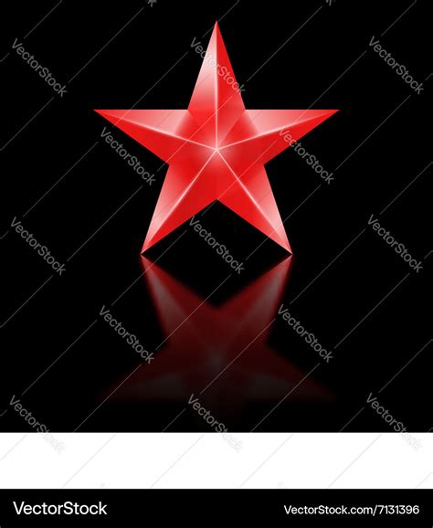 Red star on black background Royalty Free Vector Image