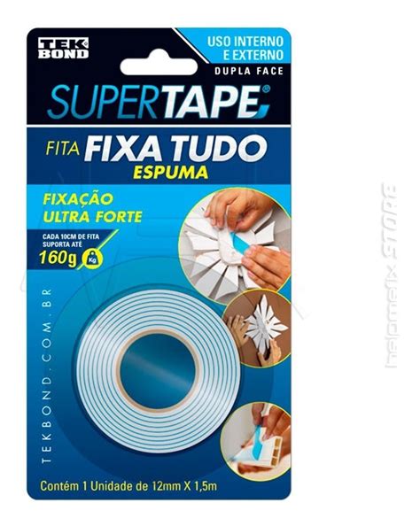 Fita Dupla Face Fixa Tudo Espuma G Mm X M Tekbond R Em