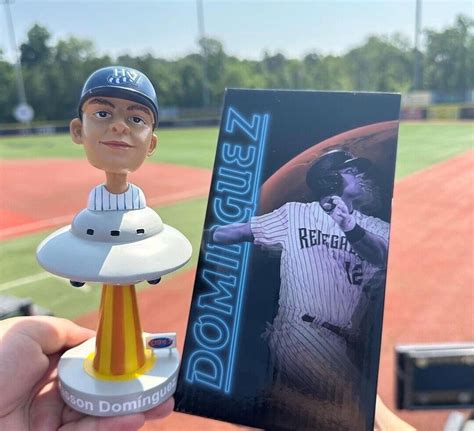 Jasson Dominguez “the Martian” Bobblehead Hudson Valley Renegades Sga 08 10 23 Ebay