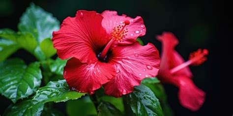 Premium Photo Tropical Rose Hibiscus Flower