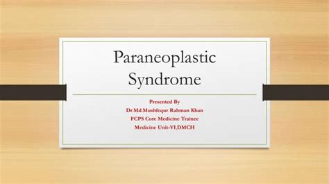 Paraneoplastic Syndrome.pptx