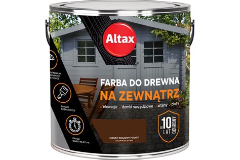 Farba Do Drewna Na Zewn Trz Altax L Ciemny Br Zowy Bricomarche Pl