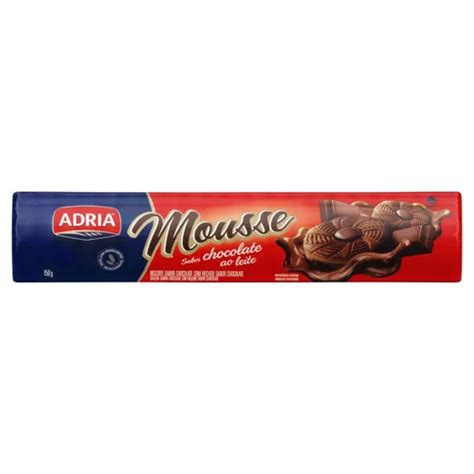 Biscoito Recheio Chocolate Ao Leite Adria Mousse Pacote G Mercadolivre