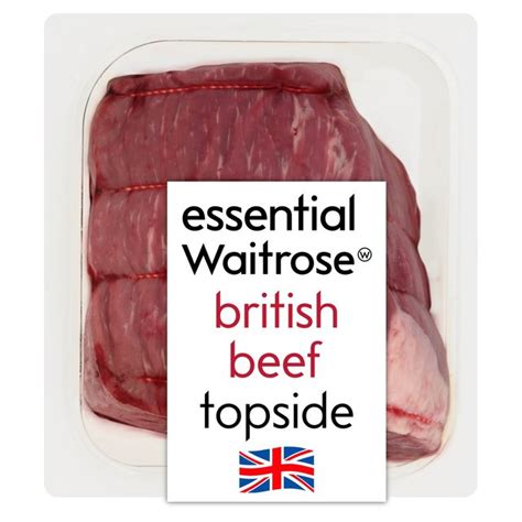 Essential Waitrose British Beef Topside Typically 600g From Ocado