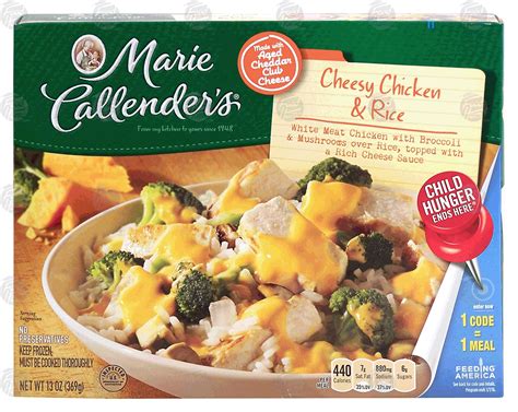 Groceries Product Infomation For Marie Callender S Cheesy Chicken And Rice White Meat