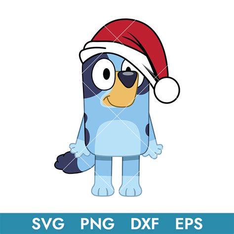 Bluey Christmas Svg Blue Bluey Bluey Svg Blue Dog Bluey Inspire