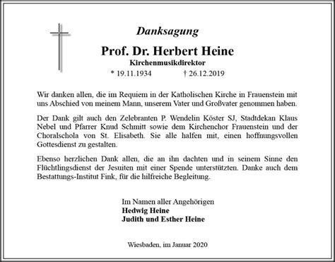 Traueranzeigen Von Herbert Heine Vrm Trauer De