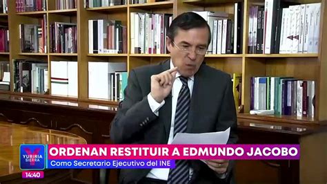 Tribunal federal ordena restituir a Edmundo Jacobo en el INE Vídeo