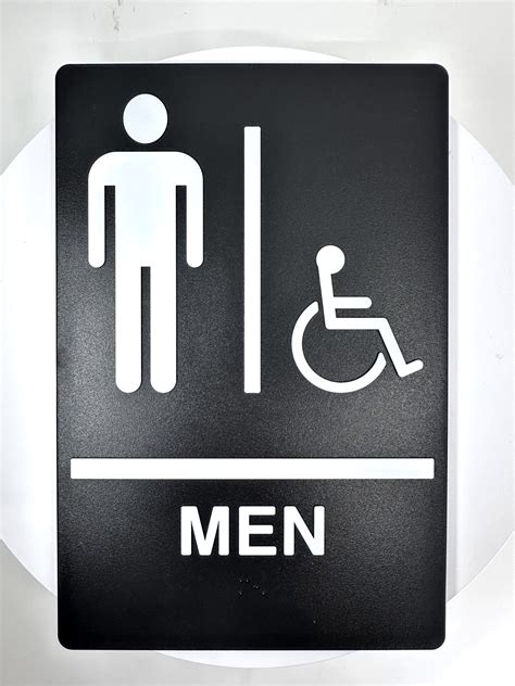 Signoptima™️ Ada Compliant Men Restroom Sign With Braille Ii Wall Si