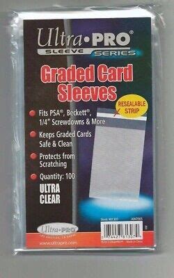 100 Ultra Pro ReSealable Graded Card Bags Sleeves 1 Pack Of 100 EBay