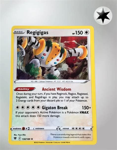 Regigigas 130 189 Sword Shield TCG Coleccionistas