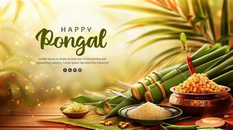 Happy Pongal Holiday Harvest Festival Of Tamil Nadu South India