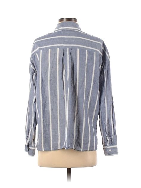 Banana Republic Women Blue Long Sleeve Button Down Shirt S Ebay