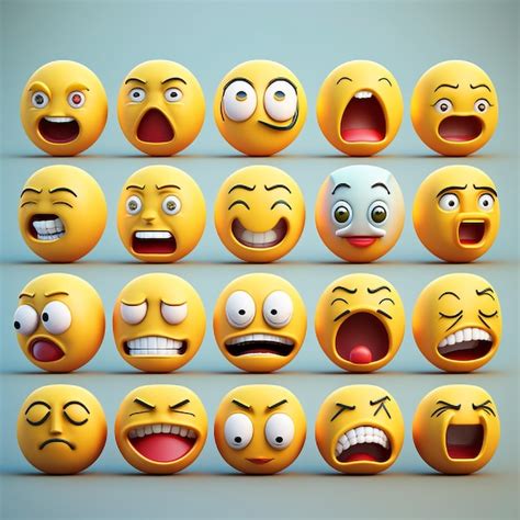 Ilustración 3d Del Emoticono Sonriente Del Día Mundial Del Emoji Foto