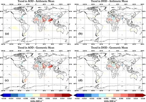 Global Maps Of Temporal Trends Statistically Significant At 95