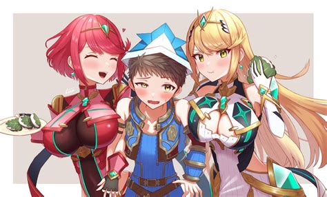 Pyra Mythra And Rex Xenoblade Chronicles And 1 More Drawn By Taro