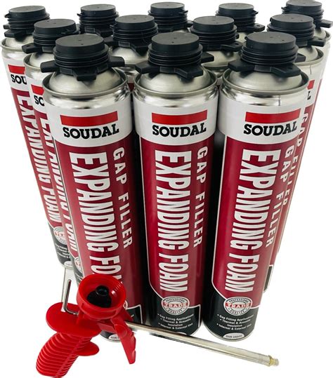 12x Trade Soudal Gap Filler Gun Grade Expanding Foam Pu Foam 750ml