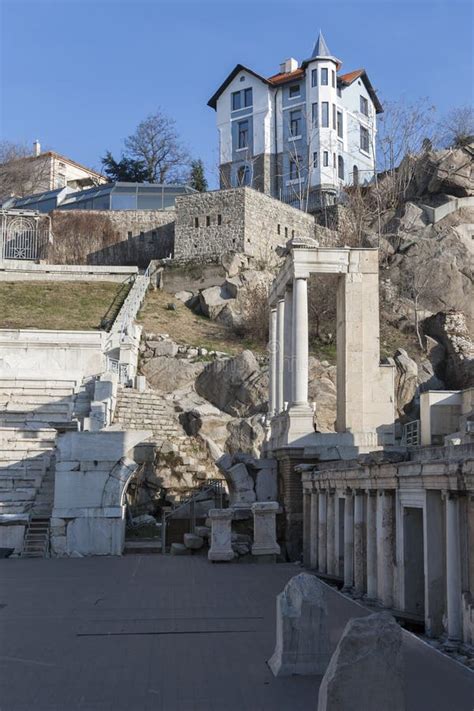 Ruins of Ancient Roman Theater of Philippopolis in City of Plovdiv ...