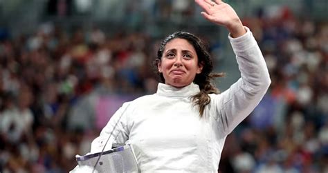 7 Month Pregnant Egyptian Fencer Nada Hafez Competes In Paris Olympics 2024