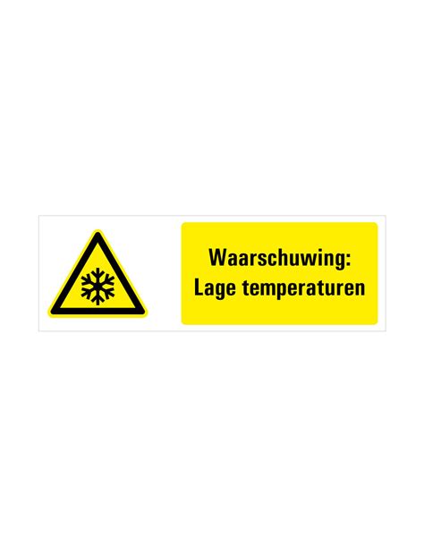 Tekstbord Waarschuwing Lage Temperaturen Kopen