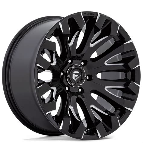 18 Fuel Wheels D828 Quake Gloss Black Milled Off Road Rims Fl339 2