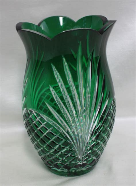 Sold Price Green Glass Vase October 2 0116 400 Pm Edt