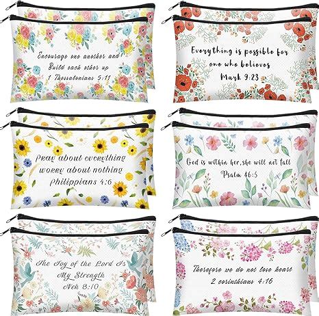 Amazon Sabary 12 Pack Christmas Bible Verse Pencil Bags Pouch