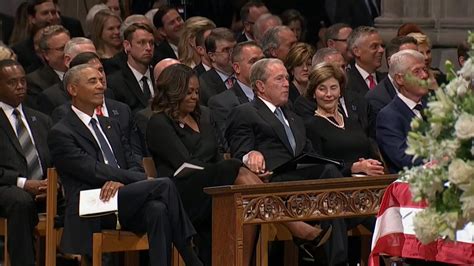 Michelle Obama Explains That Viral Moment With President Bush At McCain Funeral - Essence | Essence