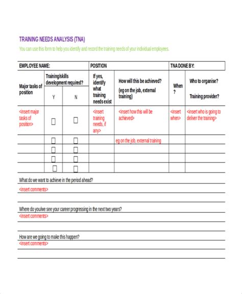 13+ Training Needs Analysis Templates - PDF, DOC, Apple Pages, Google Docs