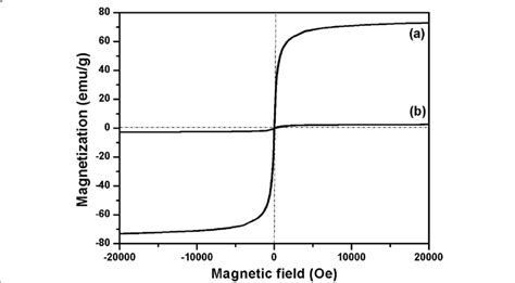 Room Temperature Magnetic Hysteresis Curves Of A Fe 3 O 4 And B