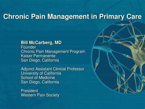 Ppt Chronic Pain Management In Primary Care Powerpoint Presentation