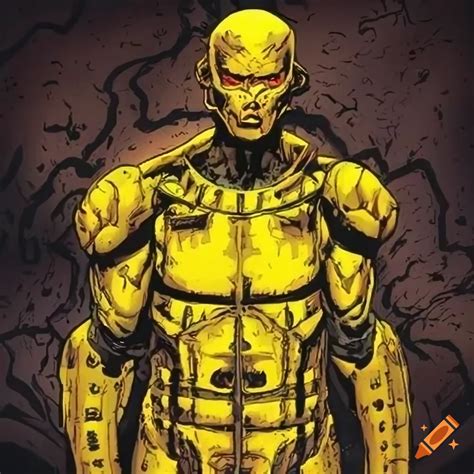 Dark Sci Fi Comic Book Illustration In Yellow Tone On Craiyon