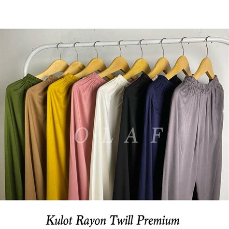 Jual CELANA KULOT RAYON TWILL PREMIUM ORI FASHION JUMBO PREMIUM TEBAL