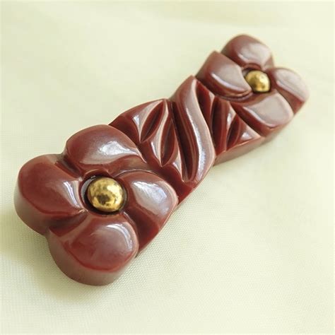 Bakelite Flower Pin Etsy