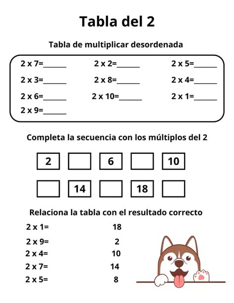 Cuadernillo Tablas De Multiplicar Profe Social