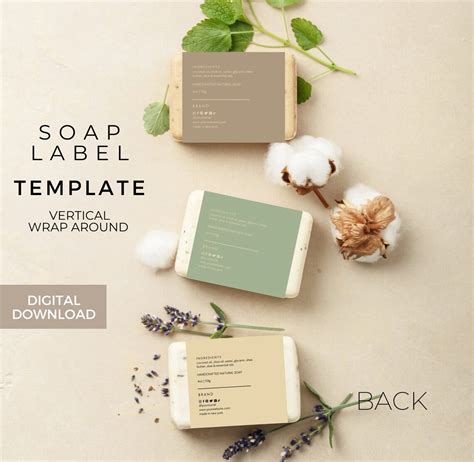 Editable Soap Label Template Canva Bar Soap Labels Printable Etsy