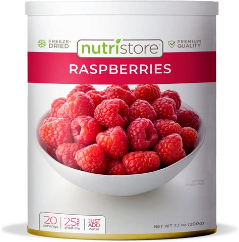 Nutristore Freeze Dried Raspberries 100 Natural Healthy Fruit Snacks Bulk