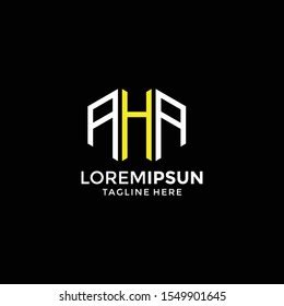 Letter Aha Logomonogram Logo Design Template Stock Vector (Royalty Free) 1549901645 | Shutterstock