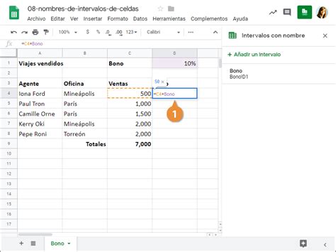 Nombres De Intervalos De Celdas Customguide