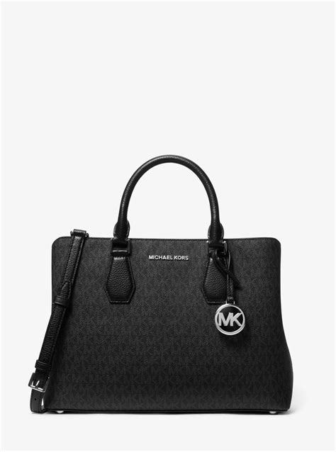 Michael Kors Camille Large Logo Satchel In Black Lyst Uk