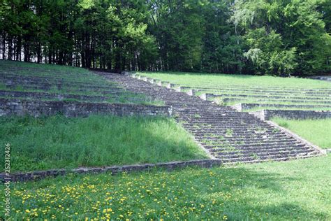 Amphitheater on St. Anna Mount. Old german (nazi) amphitheater in ...