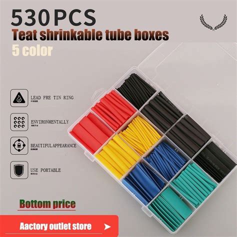 Pcs Box Heat Shrink Tube Tubing Insulation Shrinkable Tube Sleeving