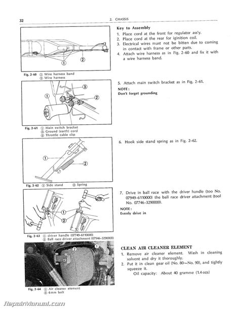 Honda Xl250 Xl350 Motorcycle Service Manual 1972 1978