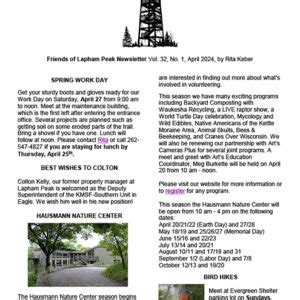 Newsletter Friends Of Lapham Peak Unit Kettle Moraine State Forest